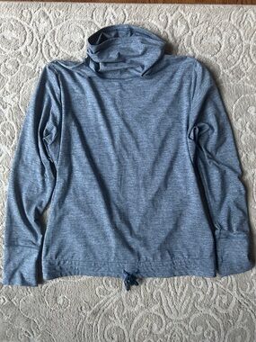 Nike Dri-FIT Heathered Blue Performance Cowl Neck Pullover